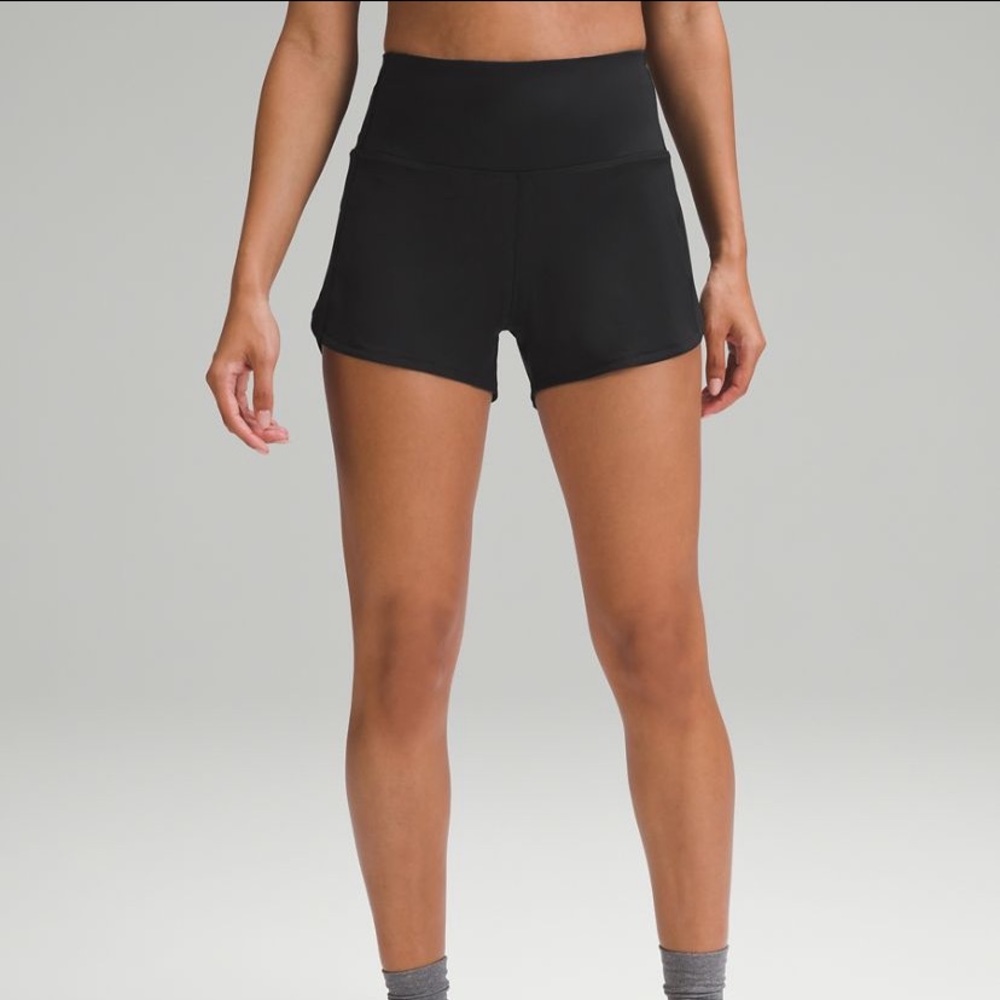 Lululemon Speed Up High Rise Lined 4” Short Black Size 10